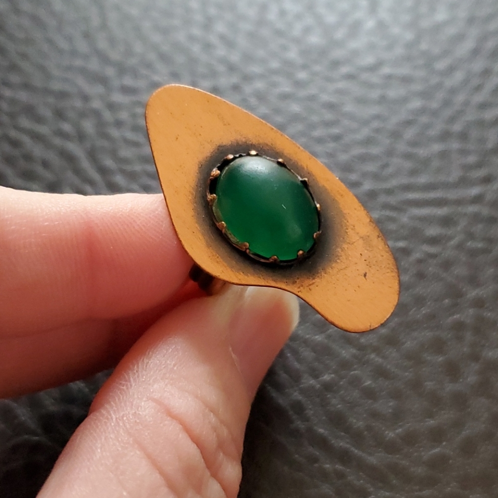 Vtg Adjustable Copper Ring - image 4